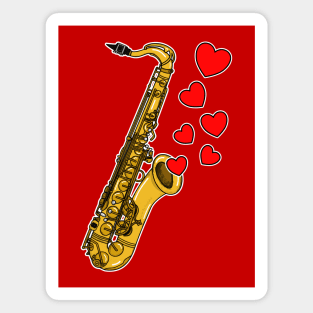 Valentines Day Saxophone Player Saxophonist Anniversary Wedding Musician Magnet